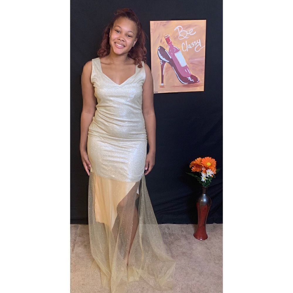 Embellished Sheer Bottom Maxi Dress – Unveil Sophistication